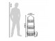 Černý kvový stojan s drátěnými koši Raccio - 42*30*108 cm