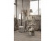 2ks šedá úložná dřevěná dekorativní truhla Valliene - 34*32*42 / 27*25*33 cm