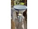 Modrý kovový stojan s lavórem a džbánem White blue - Ø43*82cm