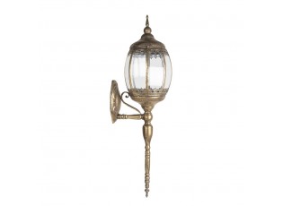 Zlatá antik nástěnná kovová lampa Malia - 21*26*83 cm E14/max 1*60W