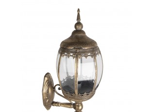Zlatá antik nástěnná kovová lampa Malia - 21*26*83 cm E14/max 1*60W