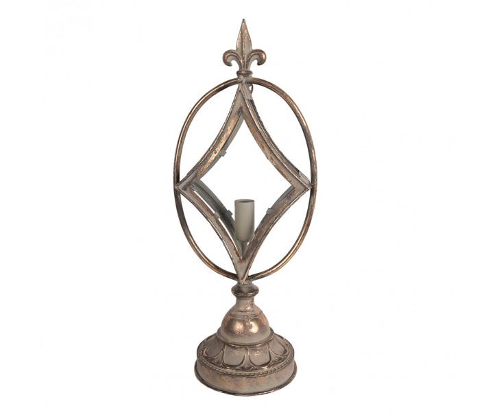 Měděná antik stolní lampa Pinnia - 23*17*56 cm