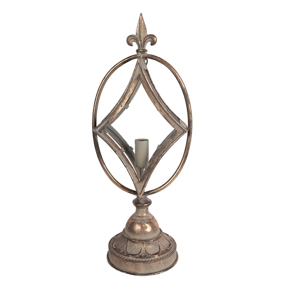 Měděná antik stolní lampa Pinnia - 23*17*56 cm Clayre & Eef