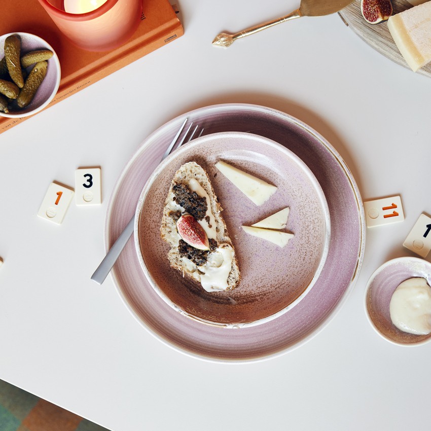 Rustikálně růžový hluboký talíř Home chef - Ø 19*4cm 