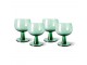 Set 4ks zelená sklenice na víno na nízké noze The Emeralds - Ø 8*11cm/ 250ml