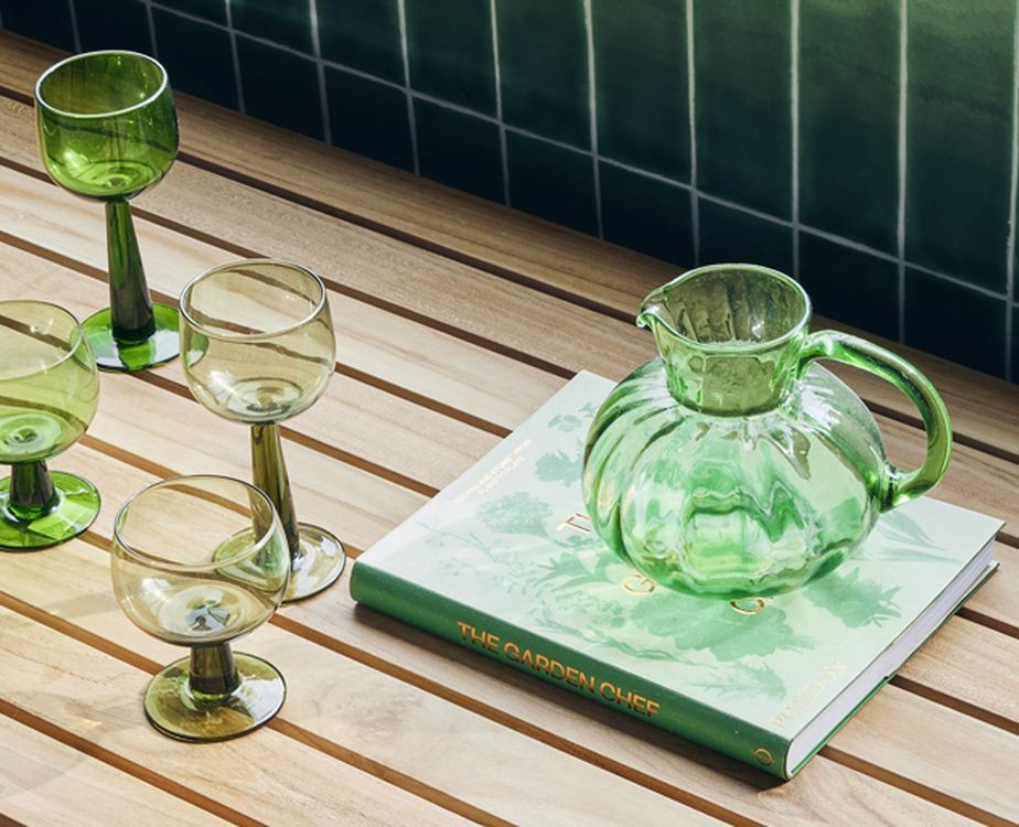 Zelený skleněný džbán The Emeralds - Ø 16*15cm/ 1400ml