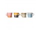 Set 4ks retro hrnek na Cappuccino 70s Meteor - 12*9,5*8,5cm / 300ml 