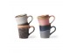 Set 4ks retro hrnek na kávu Espresso 70s Polaris - Ø5,8*8cm / 80ml 