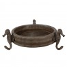 Servírovací dekorativní mísa/talíř s mořskými koníky - Ø 33*13 cm Barva: hnědá antikMateriál: dřevoHmotnost: 1,75 kg