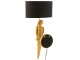 Černo-zlatá nástěnná lampa s papouškem Papagay - 22*35*71cm/ 60W/ E27