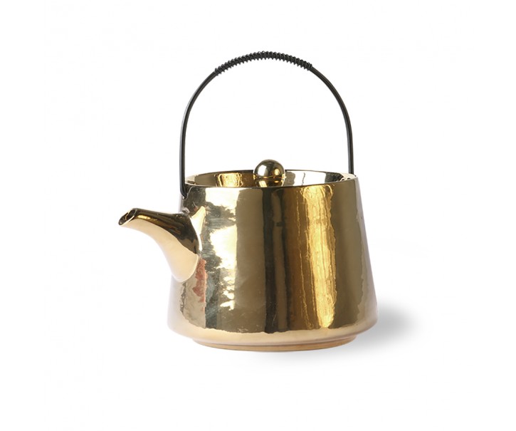 Zlatá keramická ručně vyrobená konvička bold & basic - 0,7L 