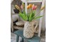 Béžový keramický dekorační džbán s kvítky Floral Cartoon - 21*14*23 cm