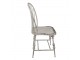 Bílá antik kovová jídelní židle Michel - 45*47*99 cm