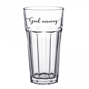 Sklenička s nápisem Good morning - Ø 8*15 cm / 320 ml