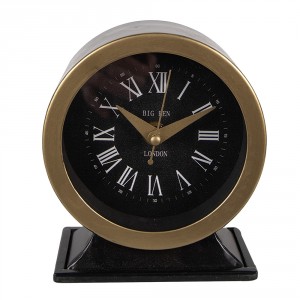 Černozlaté antik stolní hodiny Big Ben London - 12*6*14 cm / 1*AA