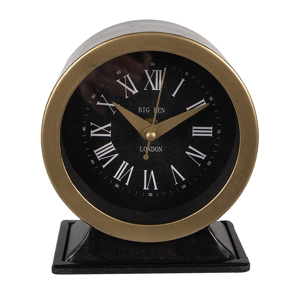 Černozlaté antik stolní hodiny Big Ben London - 12*6*14 cm / 1*AA