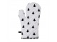 Bílo-černá bavlněná chňapka - rukavice se stromky Black&White X-Mas - 18*30 cm