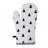 Bílo-černá bavlněná chňapka - rukavice se stromky Black&White X-Mas - 18*30 cmBarva: bílá, černáMateriál: 100% bavlnaHmotnost: 0,074 kg