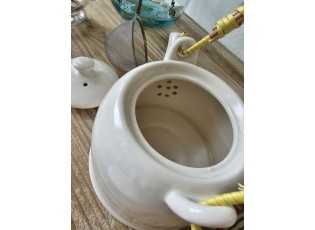 Porcelánová konvice na čaj s drobnými kvítky - 18*14*12 cm / 0,8L