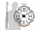 Kovové nástěnné hodiny s dřevěným okrajem ve tvaru květu - Ø 70*5 cm / 1*AA