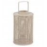 Přírodně - šedá proutěná lucerna Bamboo - Ø 28*44 cm