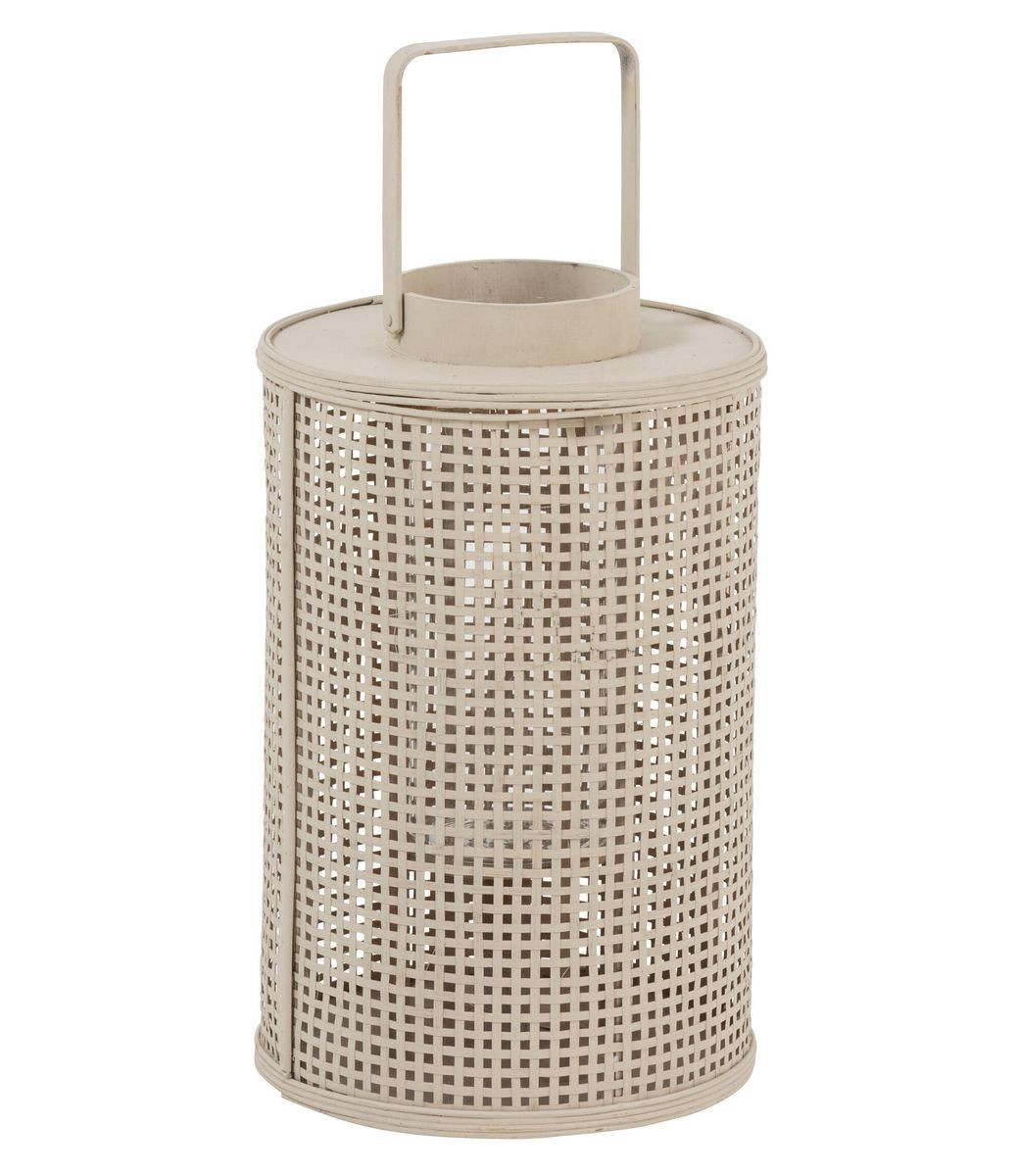 Přírodně - šedá proutěná lucerna Bamboo - Ø 28*44 cm
