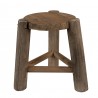 Hnědý dekorační květinový dřevěný kulatý stolek - Ø 18*21 cm Barva: hnědá antikMateriál: recyklované dřevoHmotnost: 0,55 kg