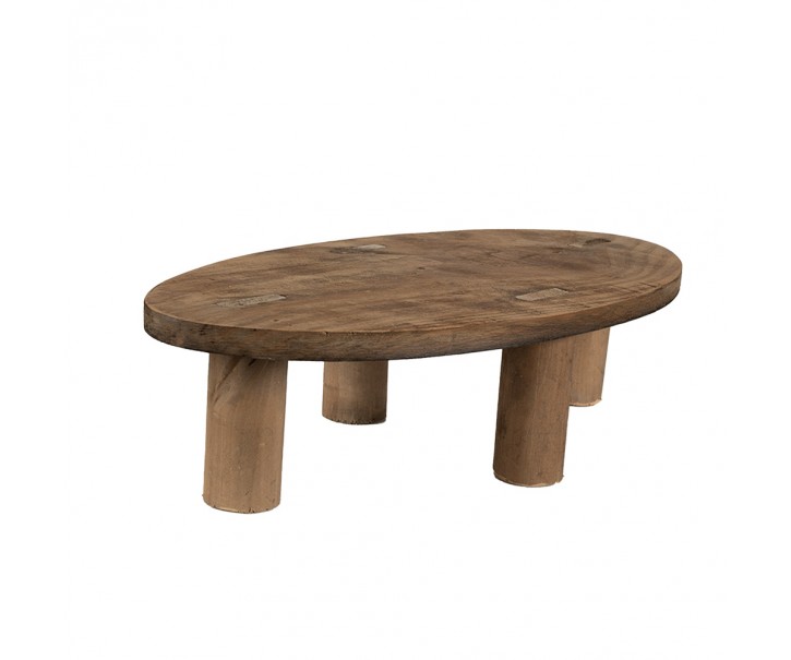 Dekorační květinový dřevěný oválný stolek - 40*20*11 cm