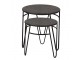 2ks hnědý antik kovový odkládací stolek Viani - Ø 51*51 / Ø 41*42 cm