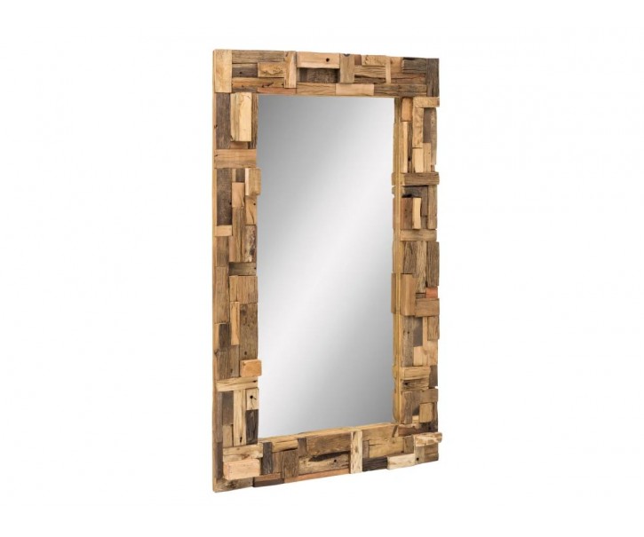 Dřevěné masivní nástěnné zrcadlo Kavali - 105*10*180 cm