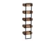 Dřevěná nástěnná polička s 5ks forem Brick Mould Mass - 33*17*123 cm