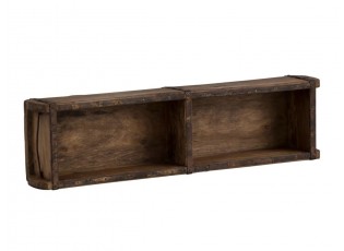 Dřevěná nástěnná polička ze 2ks forem Brick Mould Mass - 57*10*15 cm