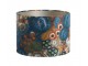 Modré květované stínidlo na lampu Bloom blue - Ø 30*21cm/ E27