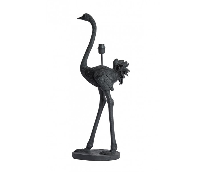 Černá stolní lampa pštros Ostrich black - 38*27*95 cm / E27