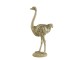 Zlatá antik dekorace pštros Ostrich gold - 31*18*66 cm 