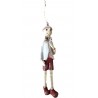 Závěsná dekorativní ozdoba Pinocchio - 3*3*11 cm Barva:růžová, béžováMateriál: Polyresin