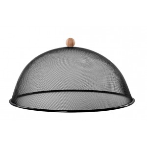 Černý kovový poklop na potraviny L - Ø 43*21cm