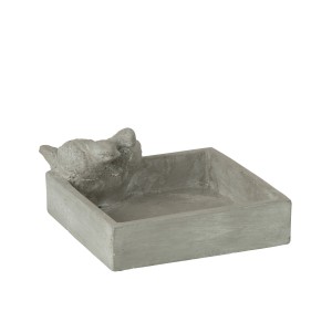 Cementové ptačí pítko/krmítko s ptáčky - 22*20*10cm
