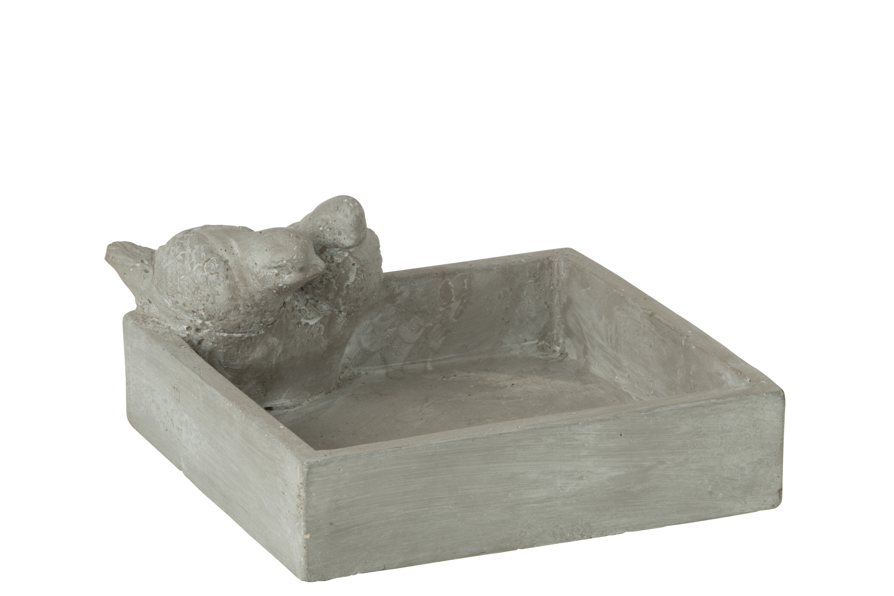 Cementové ptačí pítko/krmítko s ptáčky - 22*20*10cm