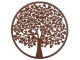 Rezavá kovová zahradní dekorace strom se srdíčky - Ø 99*1,5 cm