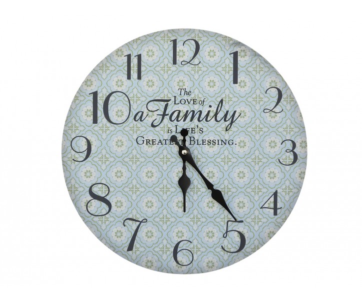 Opálové nástěnné hodiny The Love of a Family – 34*3cm/ 1*AA