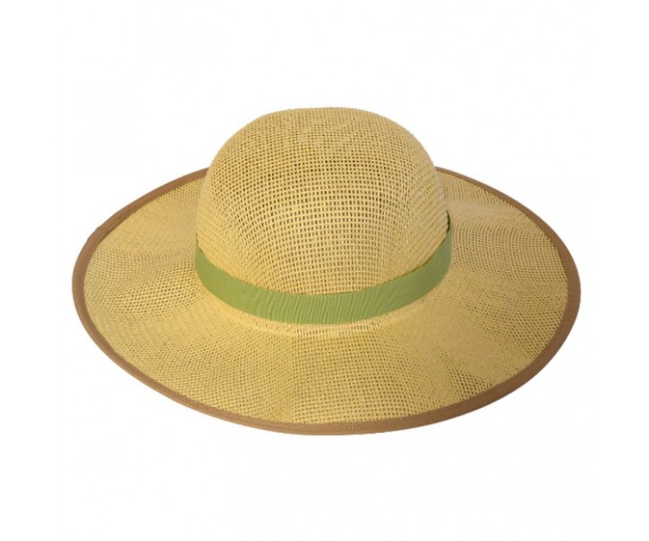 Dámský slaměný klobouk se stuhou - Ø 38*13cm