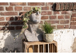 Kameninový květináč v designu antické busty Géraud  - 27*25*39 cm