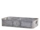Dekorační plechový zinkový antik podnos s přihrádkami - 41*24*9cm