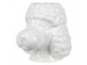 Bílá keramická váze ve tvaru hlavy Pudla - 18*18*19 cm