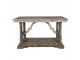 Hnědo - béžový antik dřevěný konzolový stůl Friantee - 140*51*87 cm