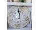 Béžové antik nástěnné hodiny s růžemi Rose II – Ø 28*3cm/ 1*AA