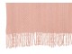 Růžový dekorační pléd s oky Knitti - 143*195cm
