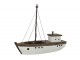Hnědá dřevěná dekorace přírodní loďka Boat L - 38*13*33 cm