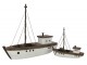Hnědá dřevěná dekorace přírodní loďka Boat S - 20*7*19 cm